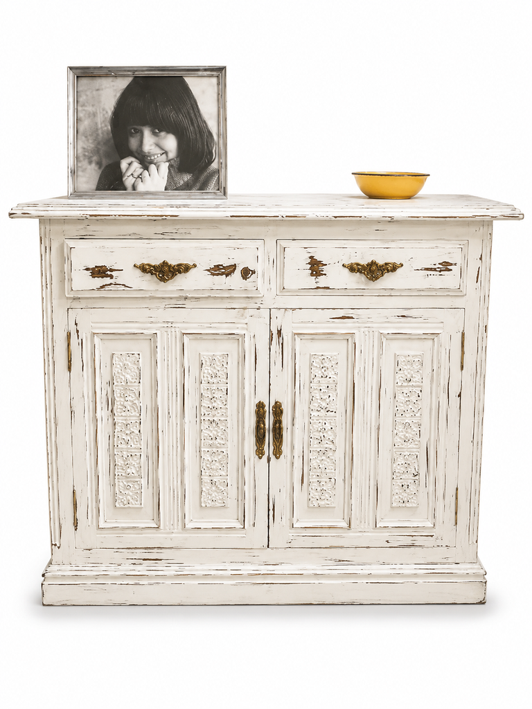 MUEBLE DE ENTRADA VINTAGE BLANCO