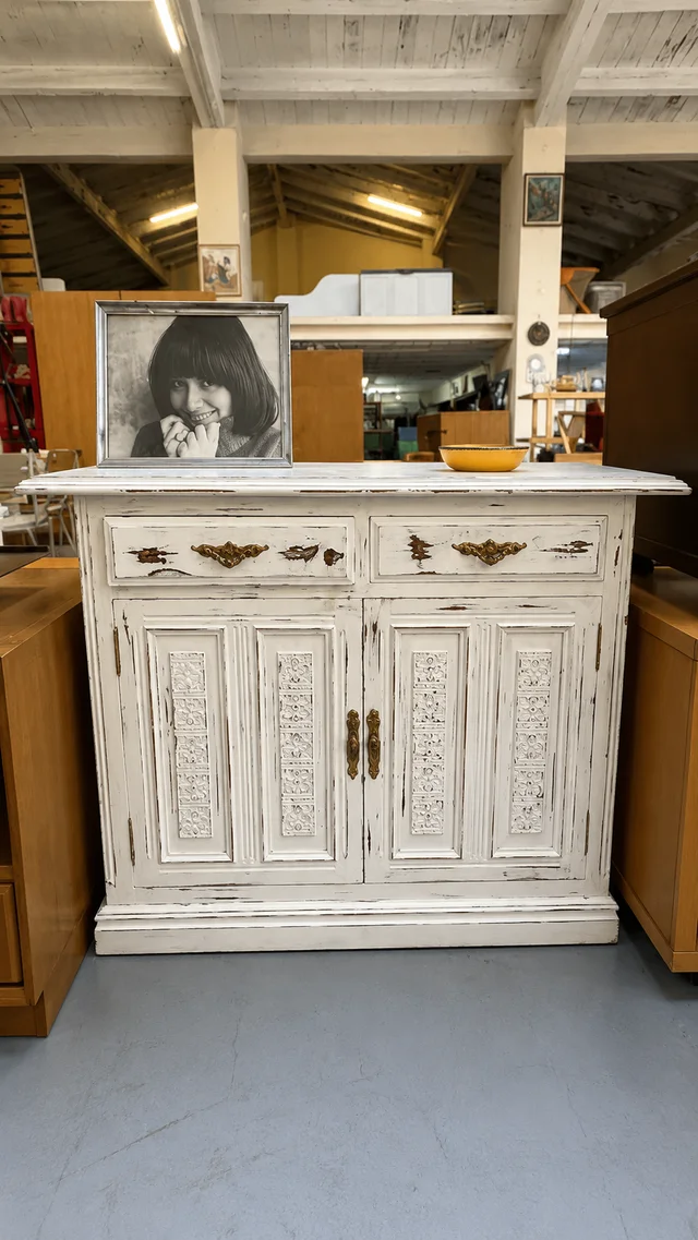 MUEBLE DE ENTRDA VINTAGE BLANCO