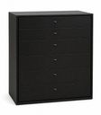 CAJONERA NEGRA DE MADERA DE 6 CAJONES